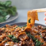 Thai Pad see ew noodles stir fry with tofu