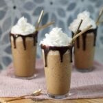 Chocolate cardamom frappe with chocolate syrup