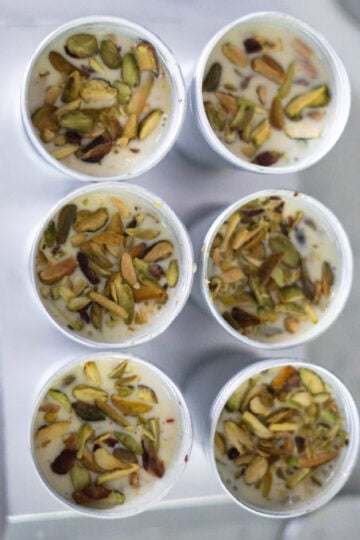 kesar pista kulfi in molds