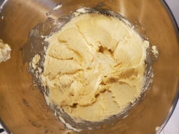 Creamed butter and sugar