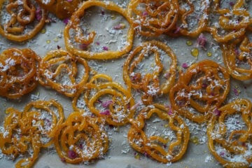 coconut rose jalebi