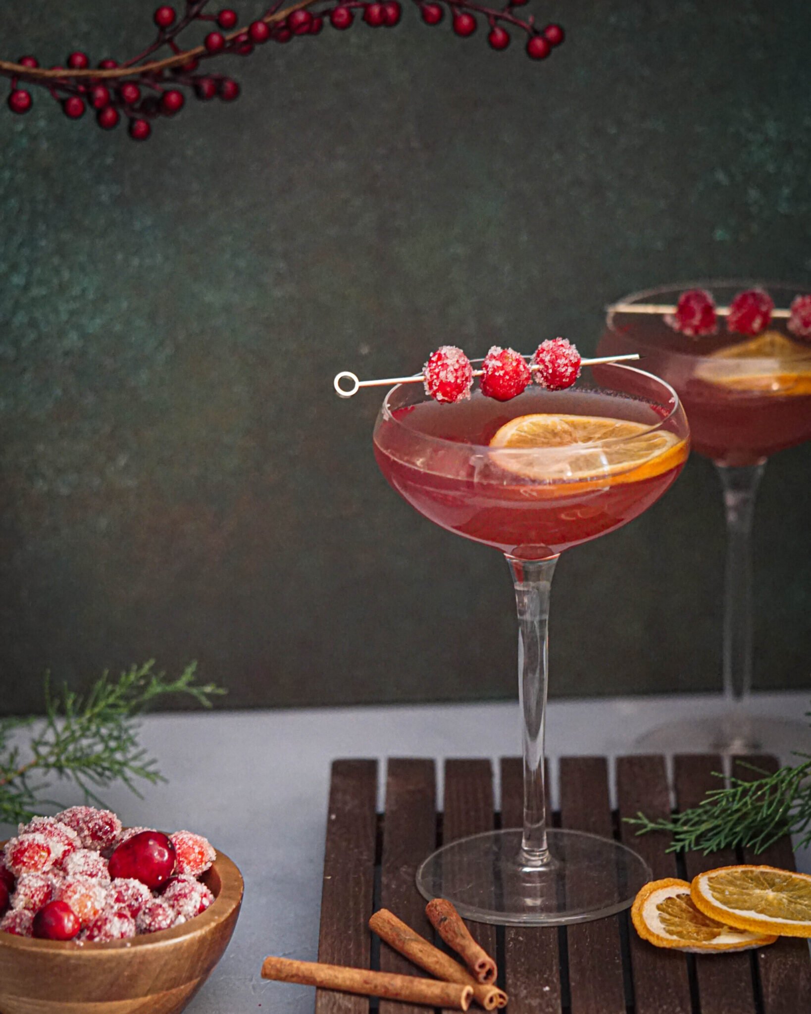 Winter Ginger Fizz a Cranberry Gin Fizz Holiday Drink Some Indian Girl