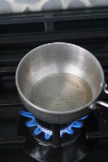 oil on stovetop