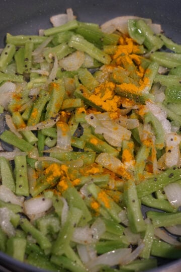 karela nu shaak with spices inp an
