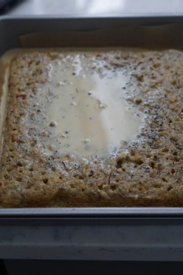 saffron milk on cake