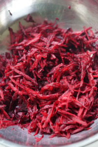 Shredded beets