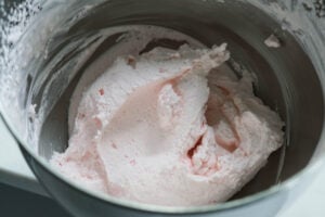 Whipped cream in a bowl