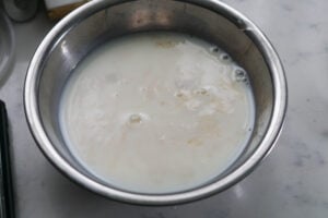 Curdled milk