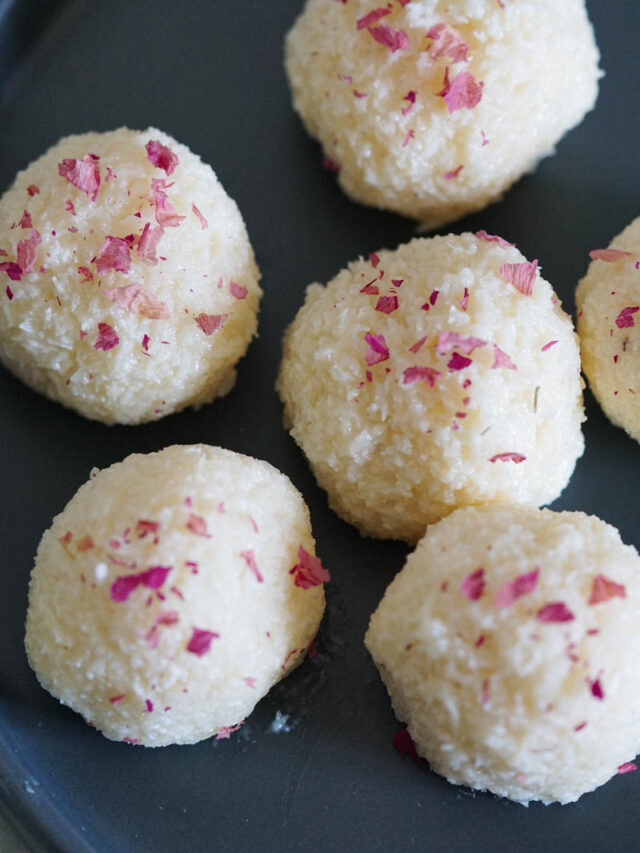 Easy Yummy Rose Coconut Ladoo