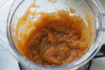 Apple chutney blended into a smooth paste.