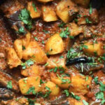 Ringan bateta nu shaak in a pan.