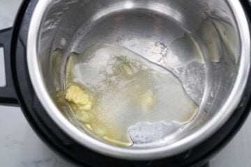 Ghee melting in Instant Pot.