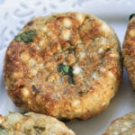 Sabudana vada made in an air fryer.