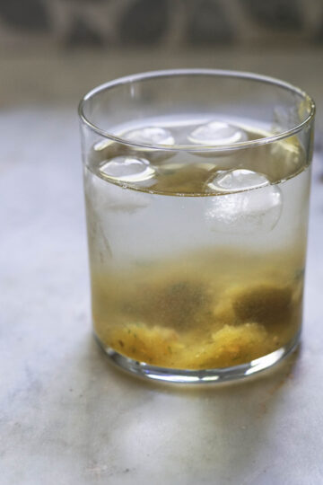 Glass of aam ka panna drink.