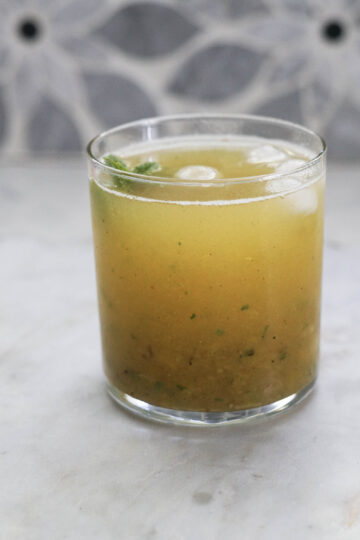 Kairi panna in a glass.