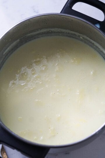 Cooled custard mixture.