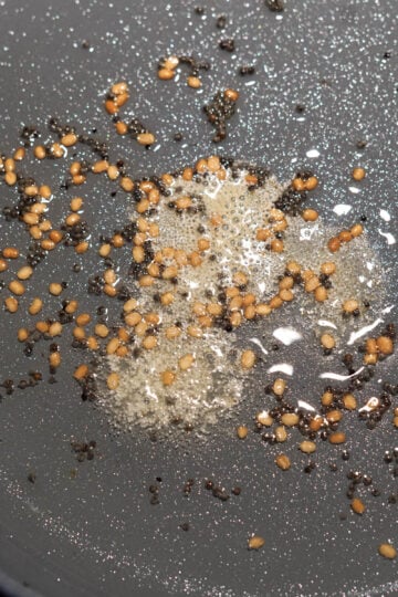 Asafoetida added to tempering.