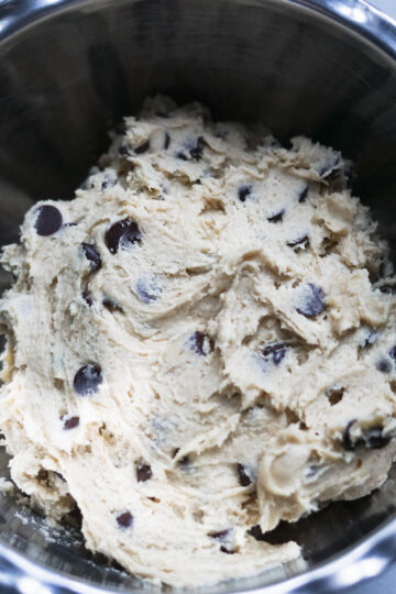 Egg free chocolate chip cookie dough.