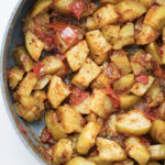 Indian zucchini sabzi.
