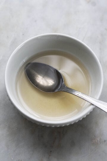 Melted sugar and water.