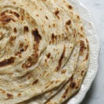 Pile of malabar paratha.