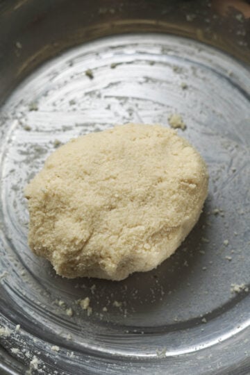 Almond flour roti dough ball.