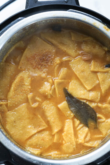 Dal dhokli in an Instant Pot.