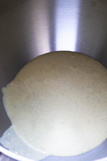 Thandai masala powder soaked in heavy cream.
